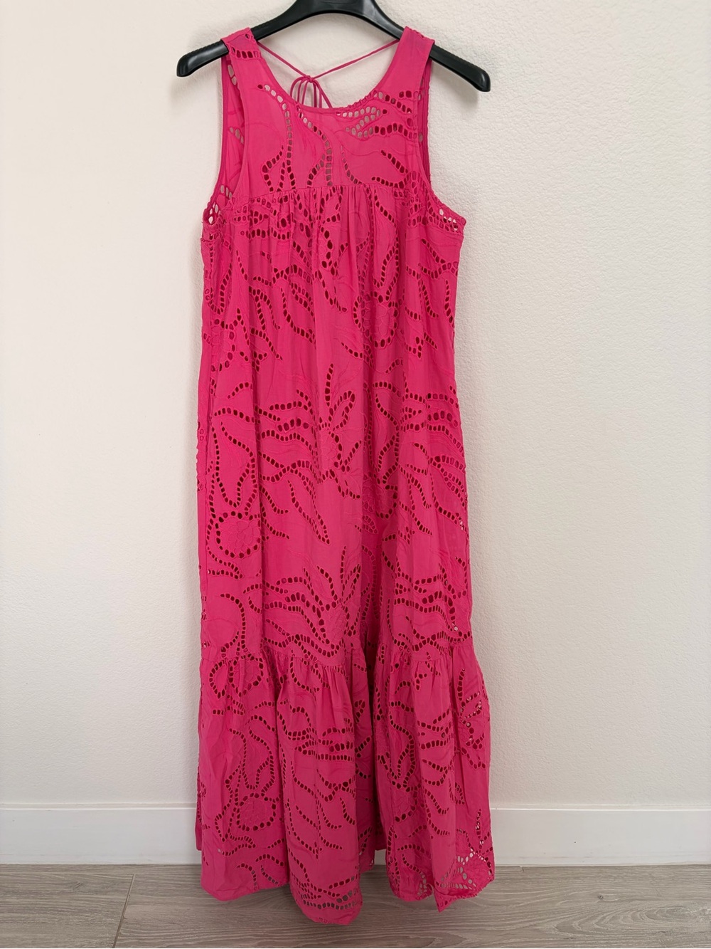 Anthropologie Fuchsia Eyelet Maxi Dress - Picture 5 of 9
